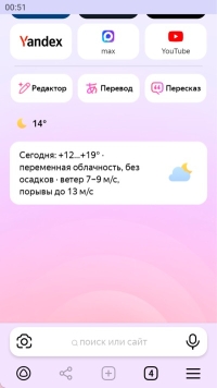 Яндекс Браузер - скриншот Android