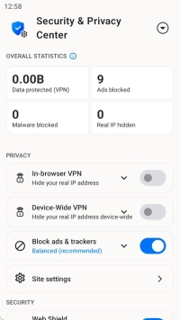 AVG Secure Browser для Android - скриншот 1
